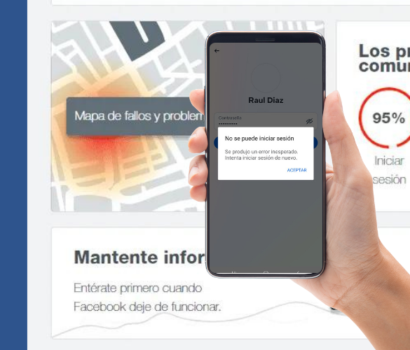 Facebook me saco y no me deja iniciar sesión